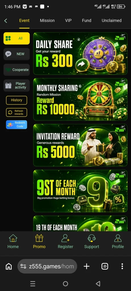 Pkrfun Game registration screen for creating a new account